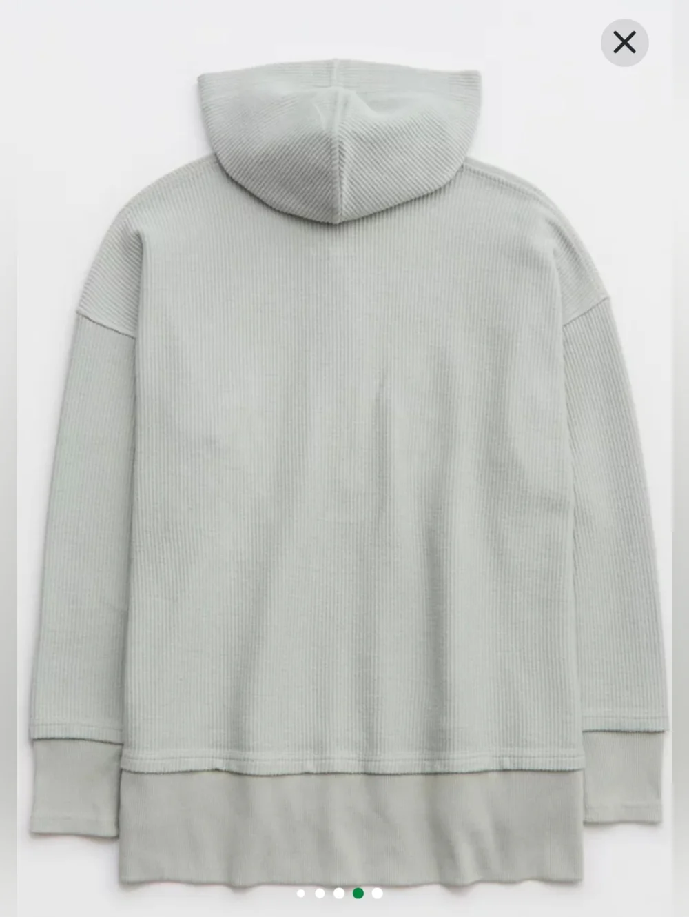 Light Sage Ribbed Henley Pullover - Picture 4 of 14